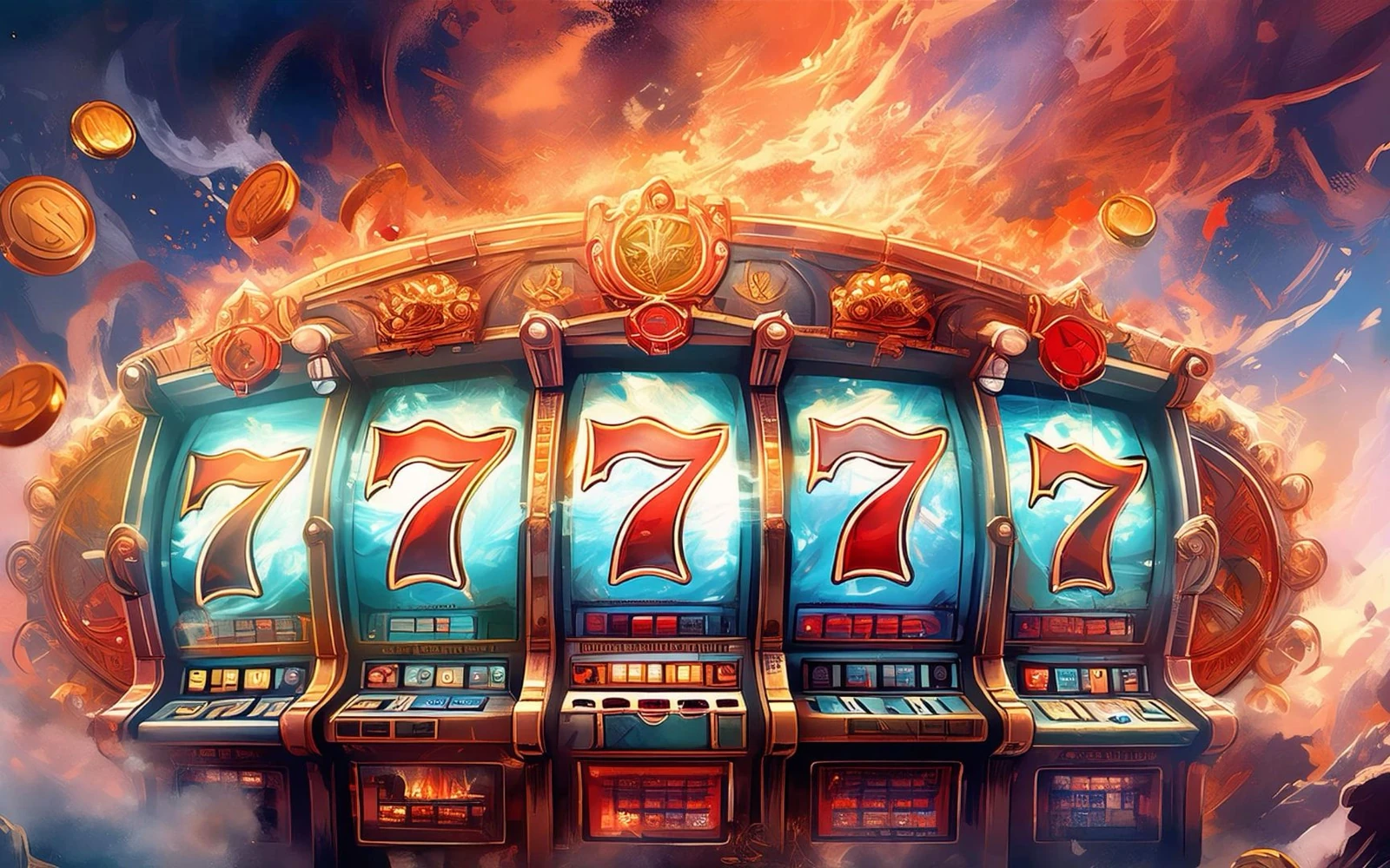 Visual slot bertema hiburan dengan reel dan simbol permainan